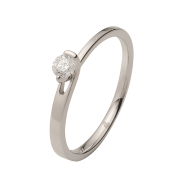 Diamantring i Hvidguld